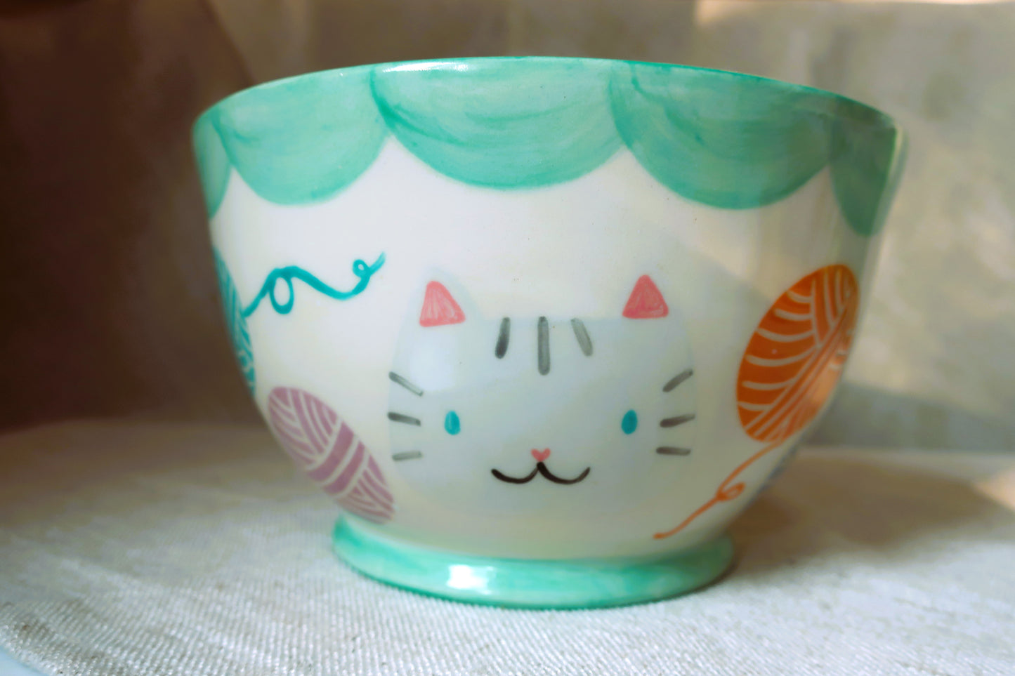 Cat Yarn Bowl: Yarn- Jade