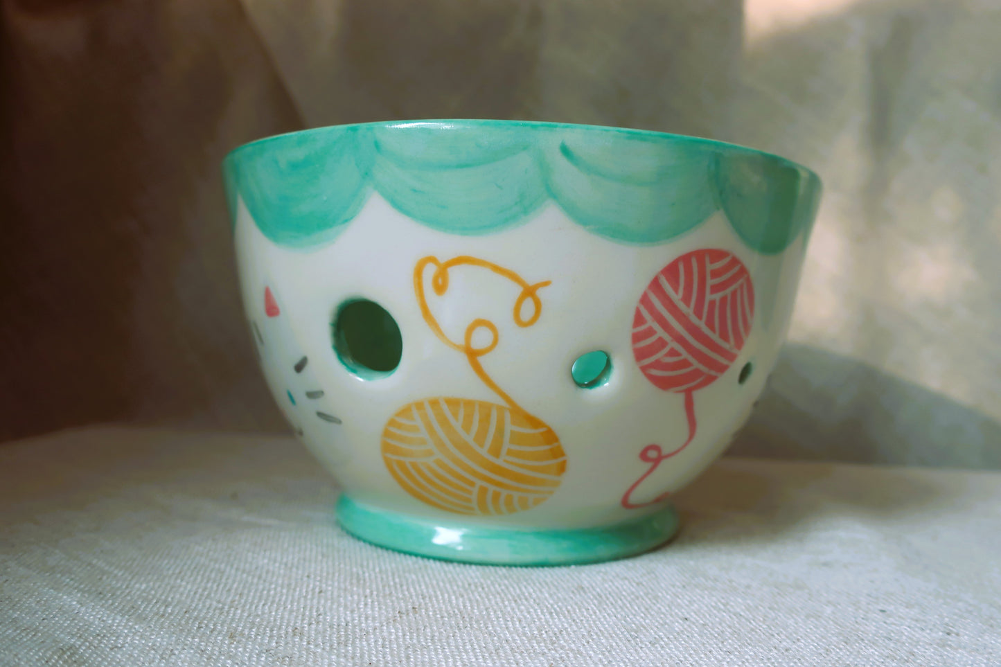 Cat Yarn Bowl: Yarn- Jade