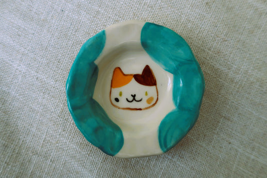Cat Mini Trinket Dish - Calico
