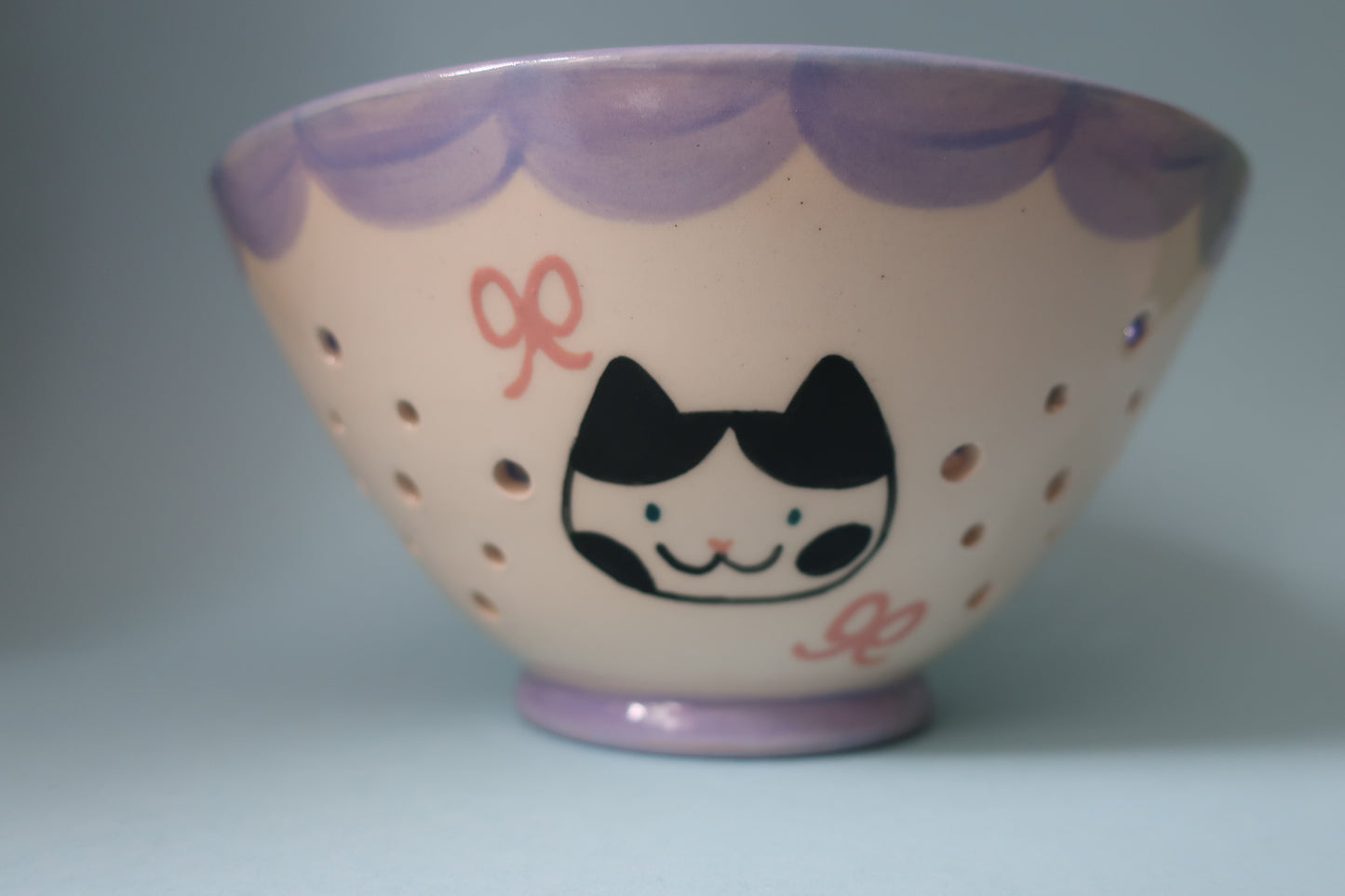 Cat Berry Bowl- Tulips and Bows