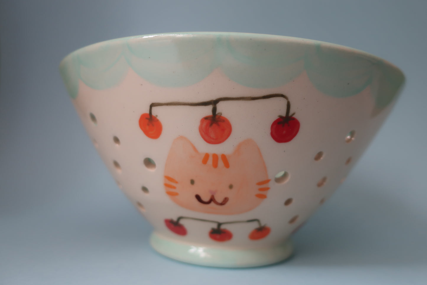 Cat Berry Bowl- Tomatoes (Green)