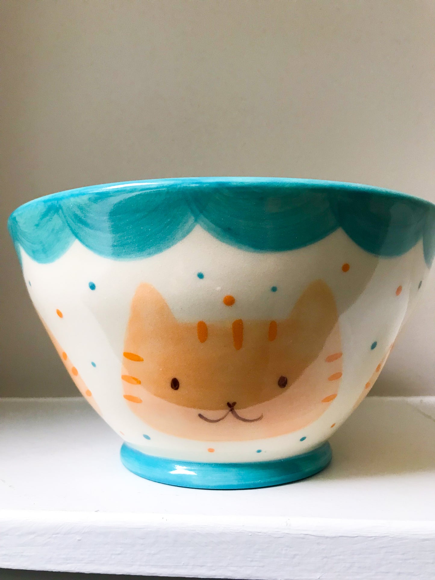 Cat Ramen Bowl- Orange Striped Kitty