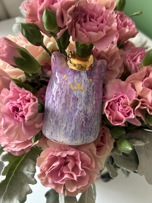 Cat Bud Holder- Lilac Moon