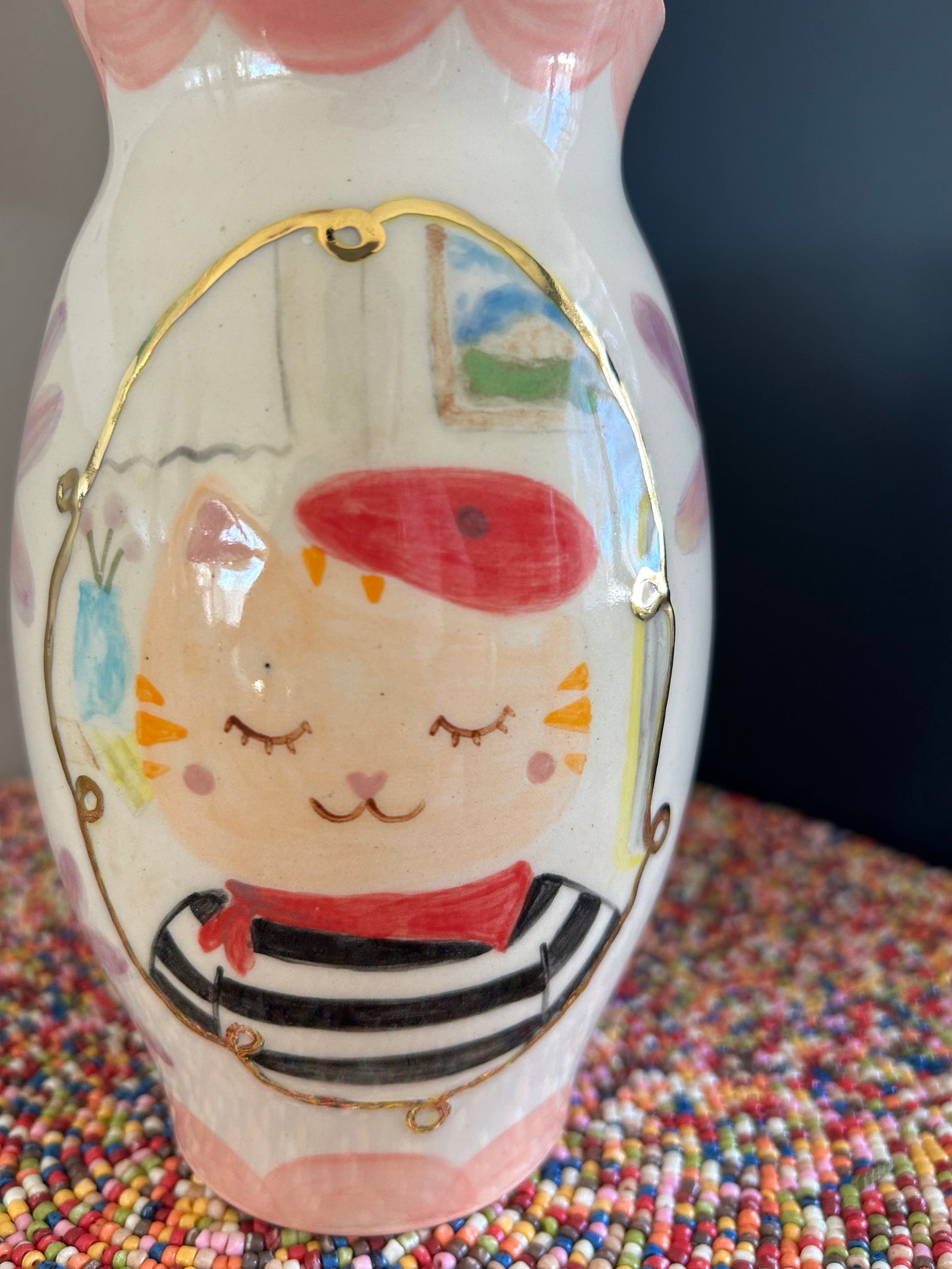 Cat Vase- Art Cat