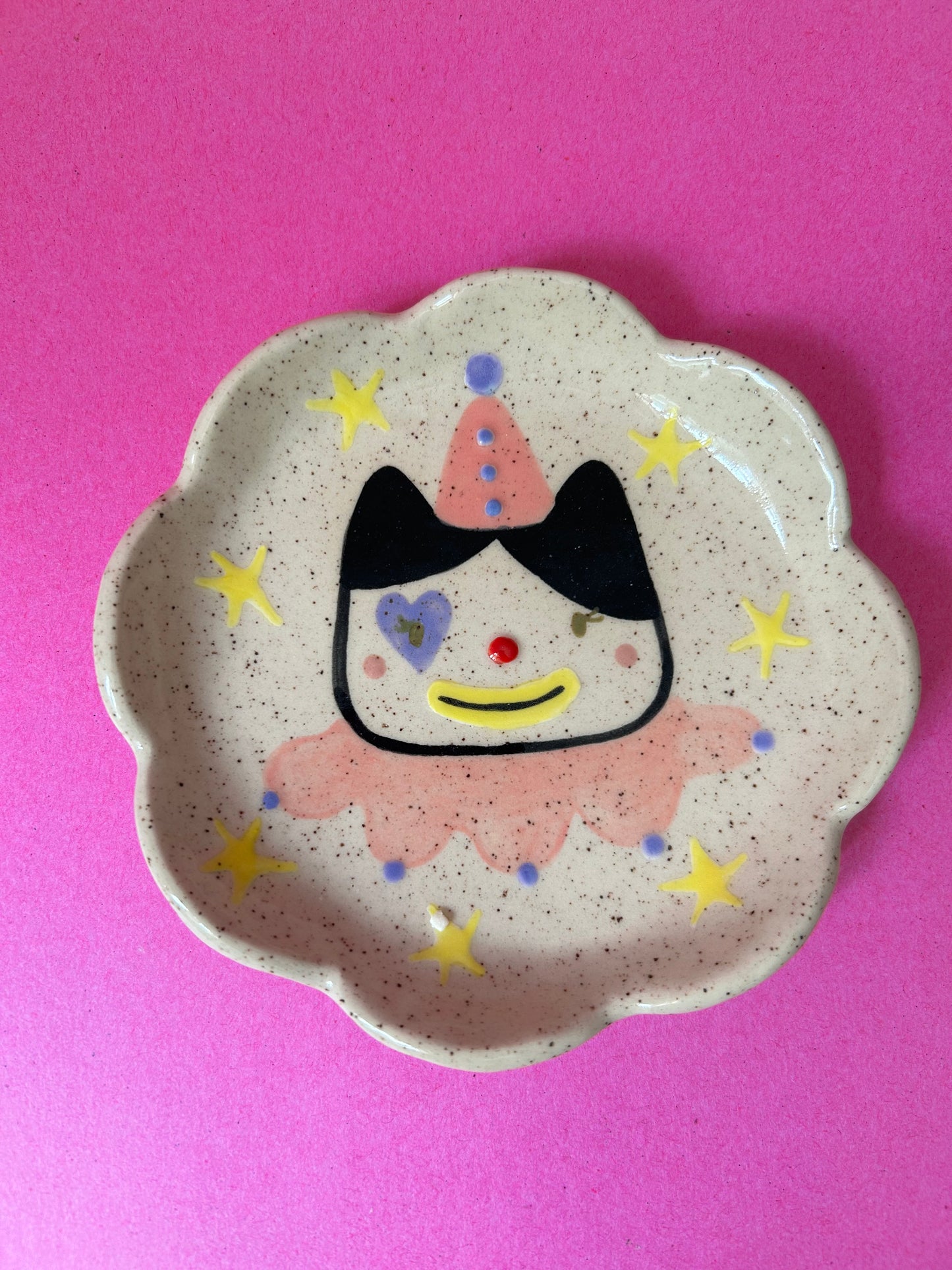 Cat Clown Dish- Black Tuxedo