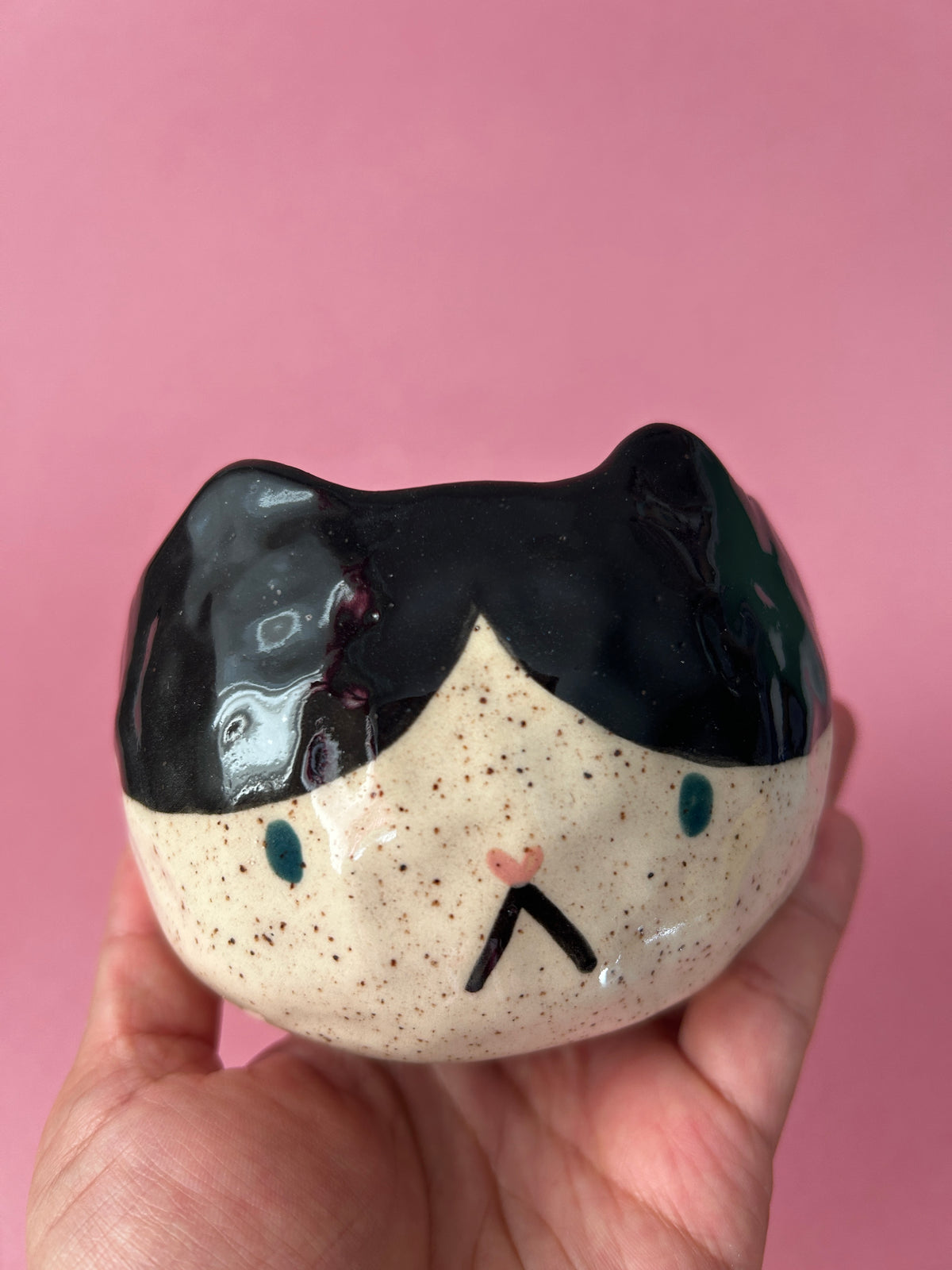 Cat Cup- Black and White Tux