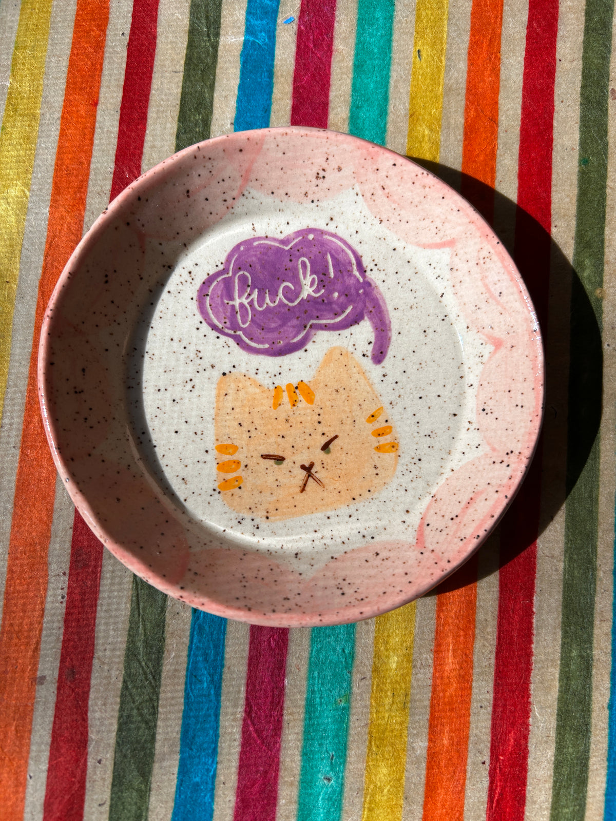 Cat Trinket Plate- Fuck