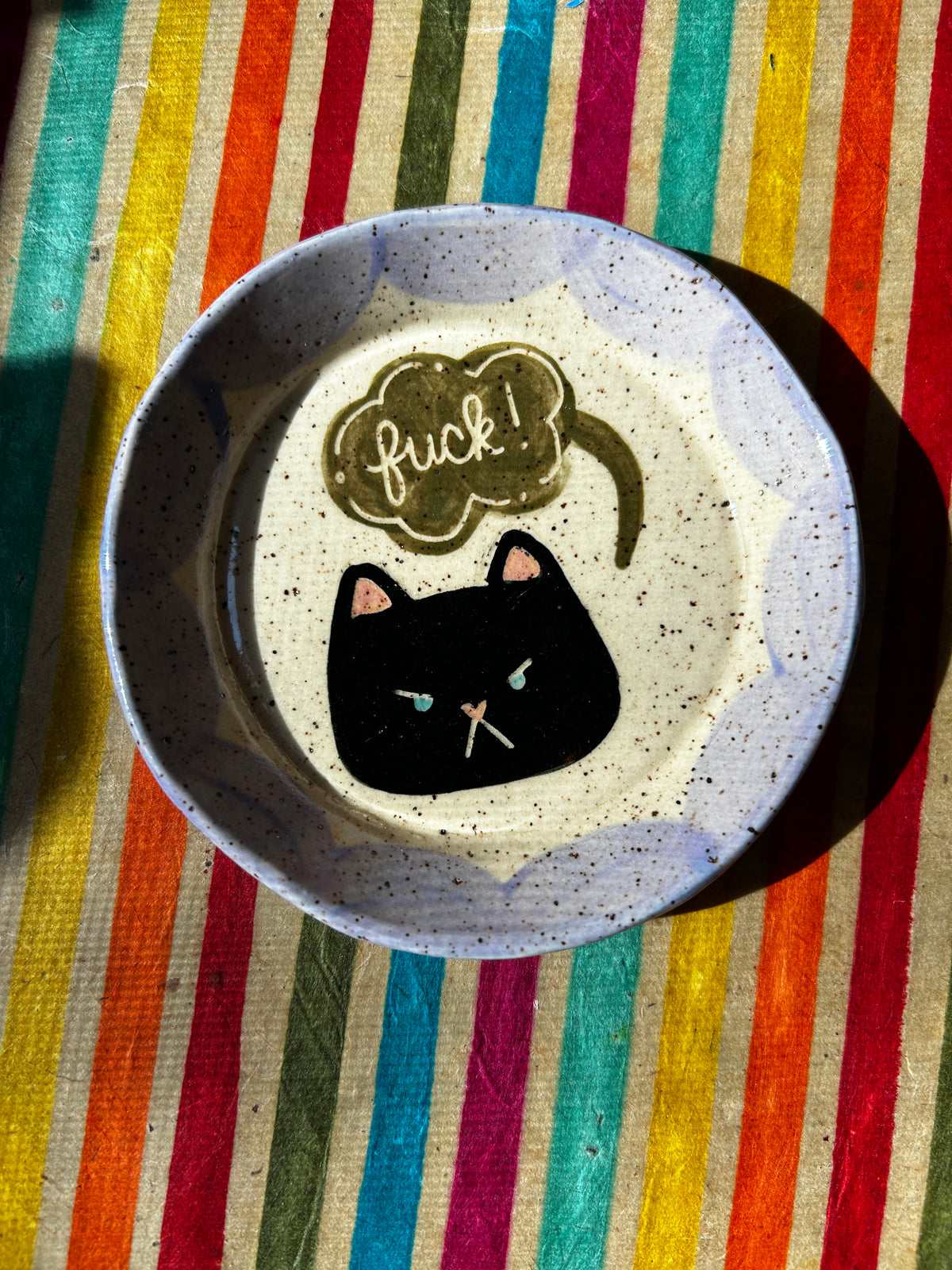 Cat Trinket Plate- Fuck
