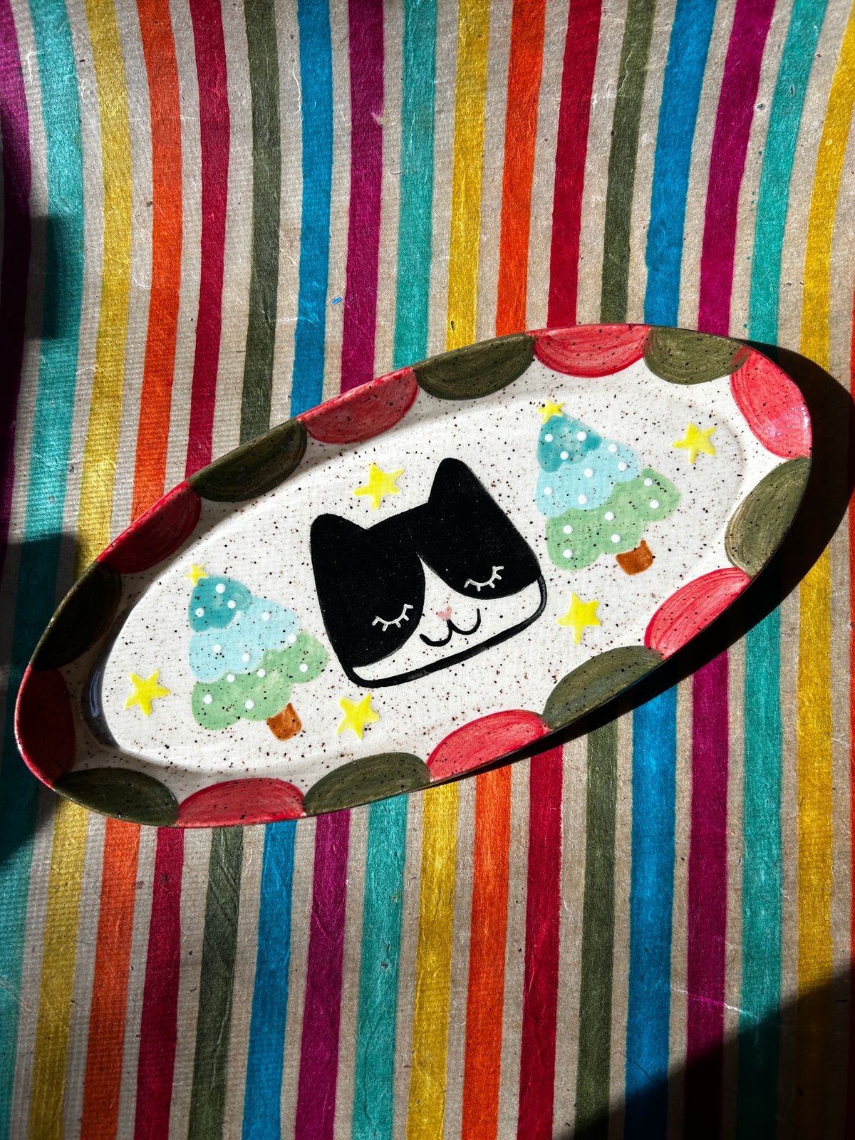 Cat dish- Holiday Tux