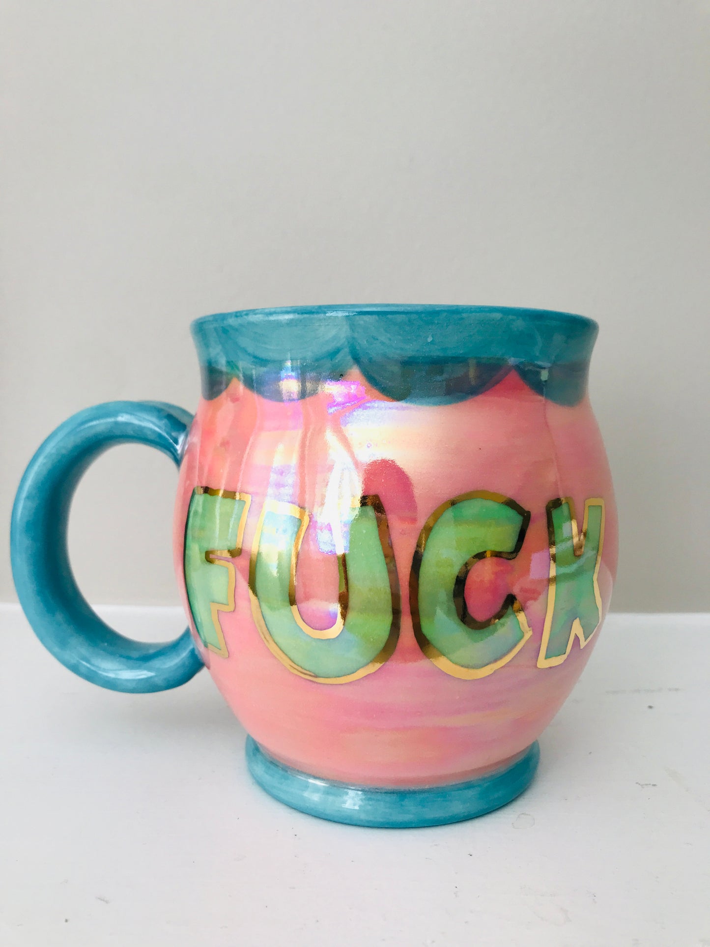 Profanity Mug- Fuck Pastels Pink/Blue