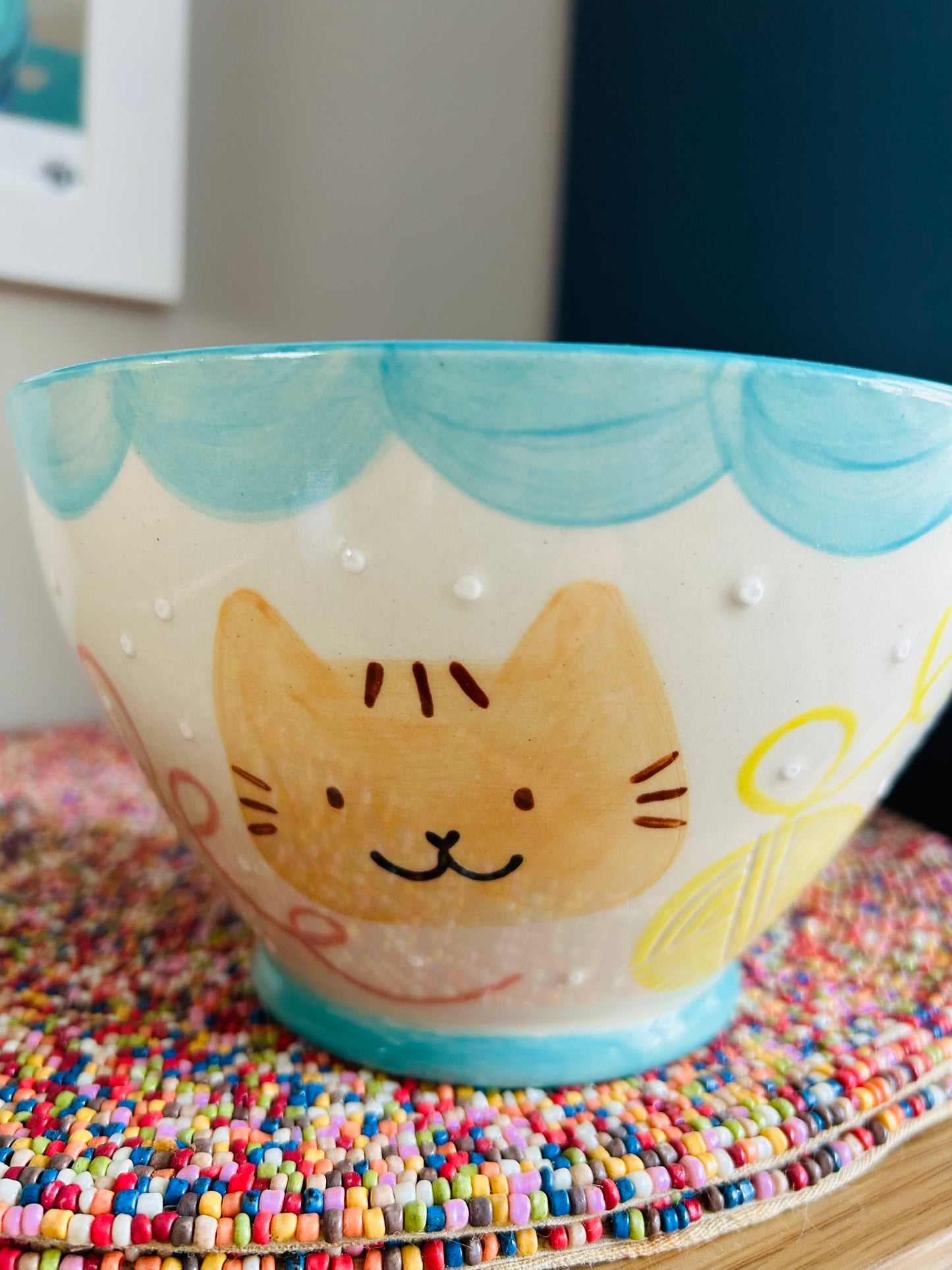 Cat Ramen Bowl- Assorted Stripey Parade