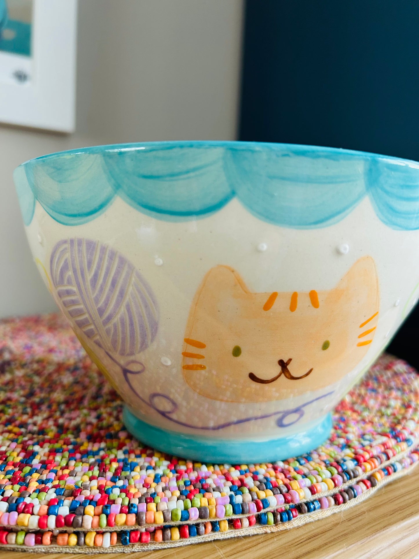 Cat Ramen Bowl- Assorted Stripey Parade