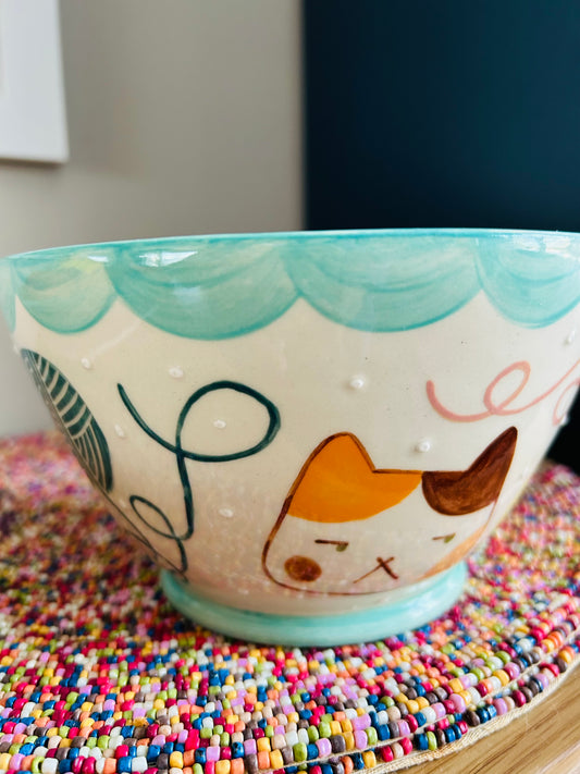 Cat Ramen Bowl- Assorted Orange Kitties Parade