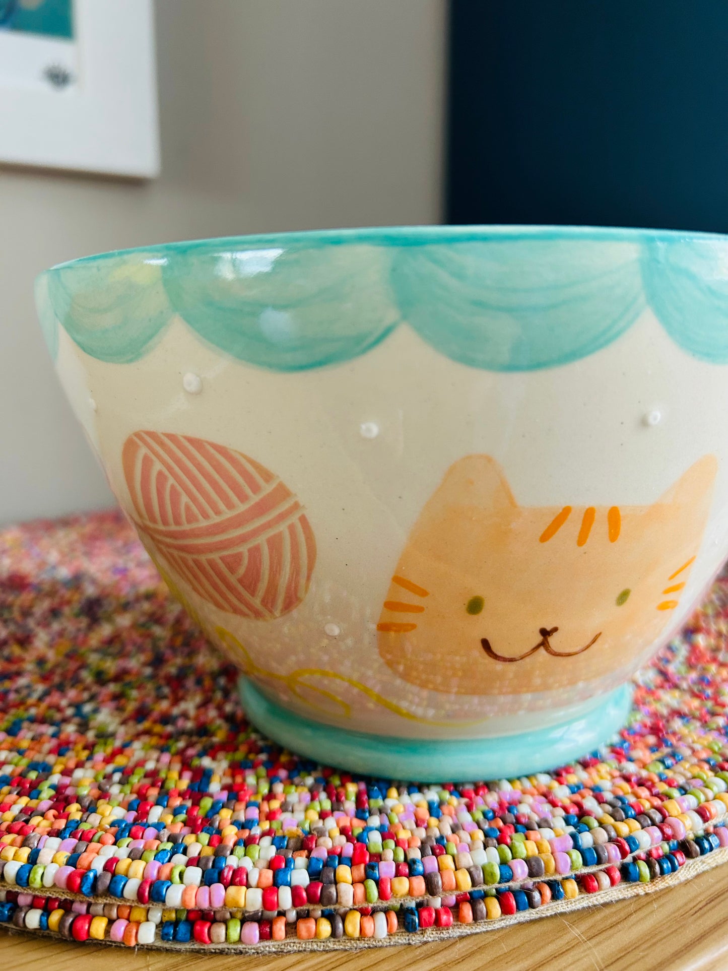 Cat Ramen Bowl- Assorted Orange Kitties Parade