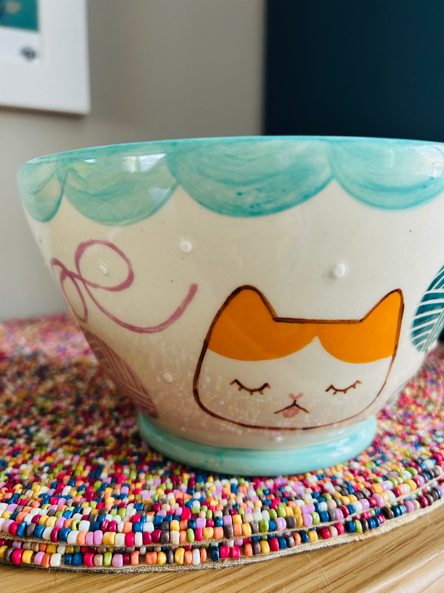 Cat Ramen Bowl- Assorted Orange Kitties Parade