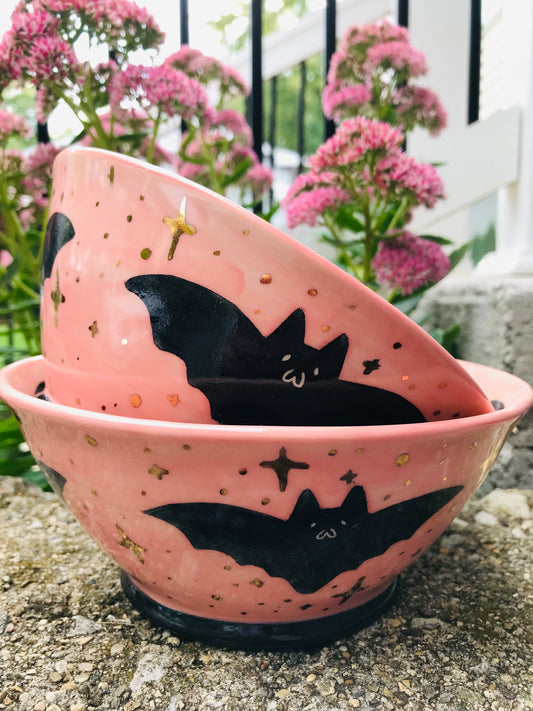 Batty Bat Bow- Pink